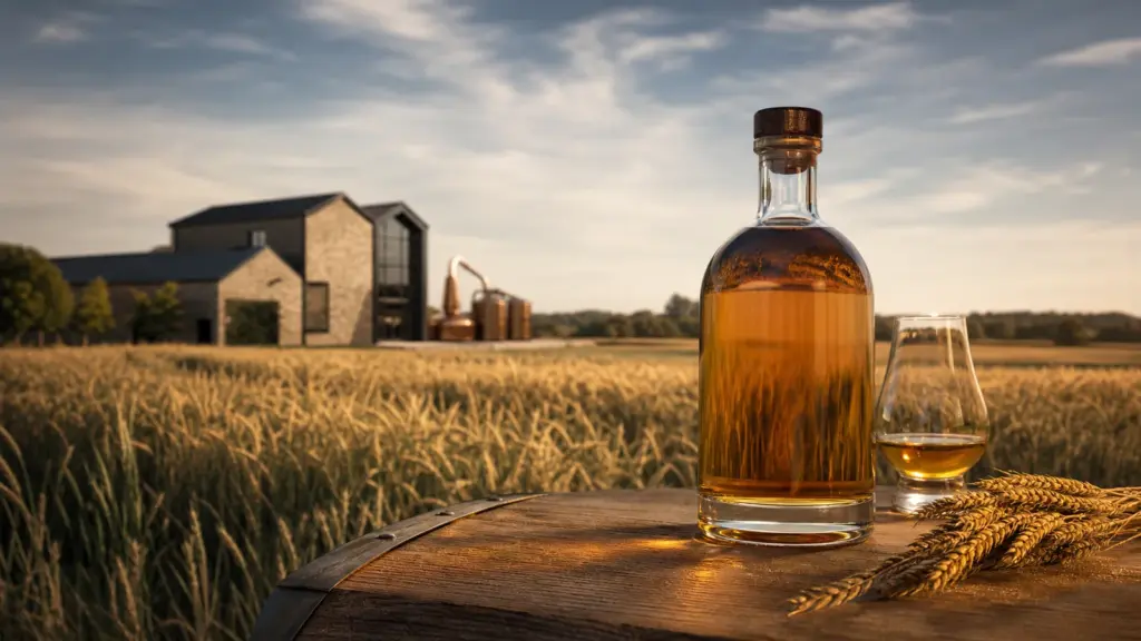 Deutscher Whisky zwischen Getreidefeld und moderner Brennerei