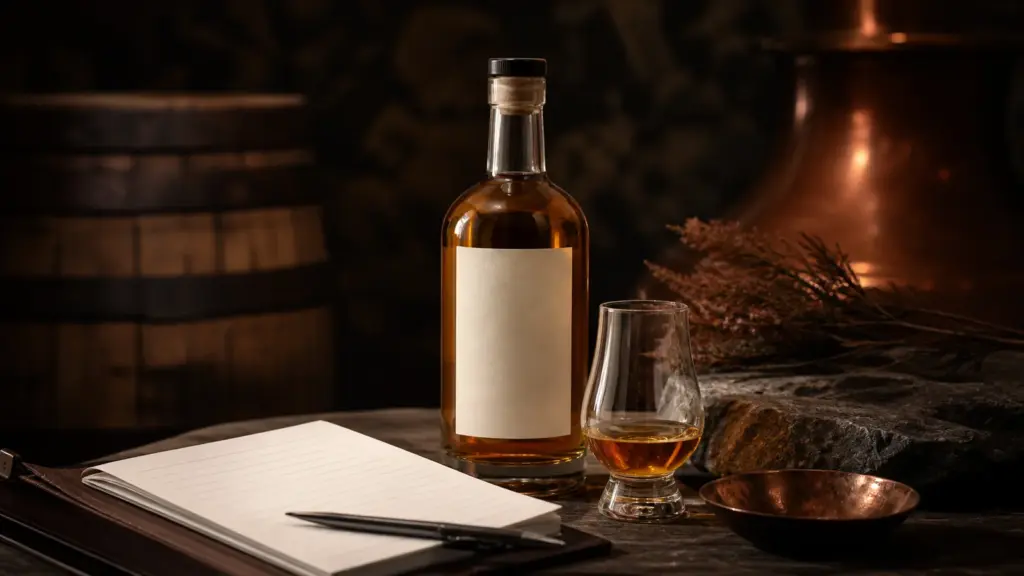 Discounter-Whisky wird neutral im Nosingglas geprüft