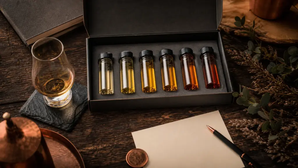 Whisky-Probierset mit sechs unterschiedlichen Aromen
